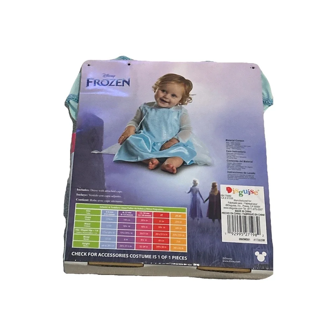 12-18 Months Disney Frozen Elsa Dress Up Infant Costume Halloween - Picture 2 of 2